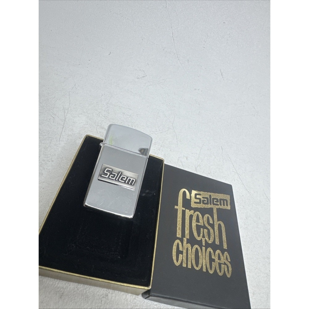 Vintage NOS 1991 Unfired Salem Fresh Choices Advertising Zippo Slim Lighter